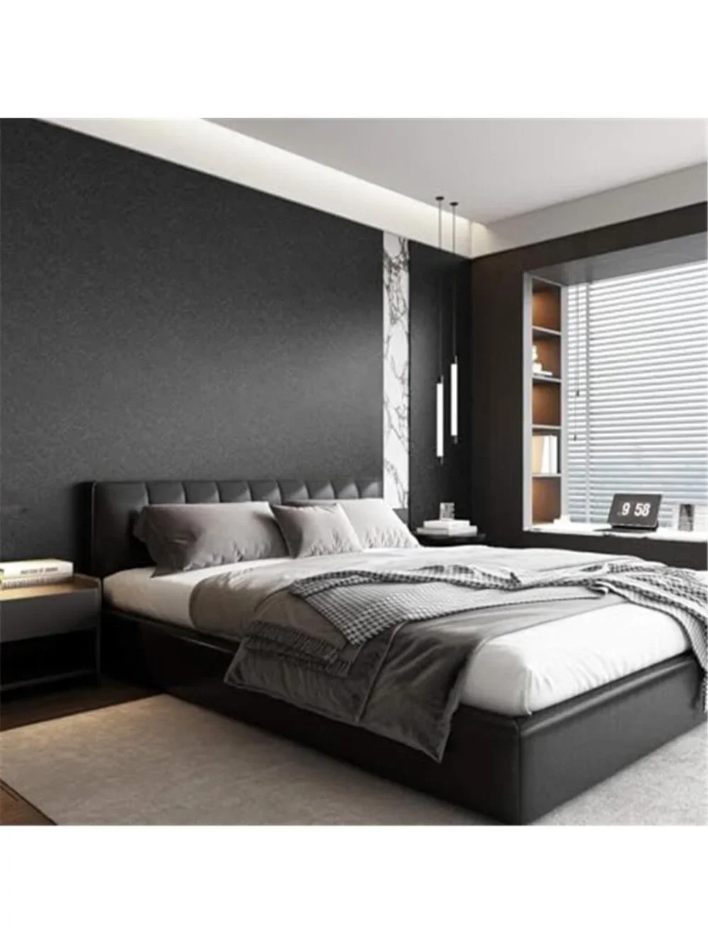 black peel stick wallpaper embossed textured waterproof vinyl contact paper cabi